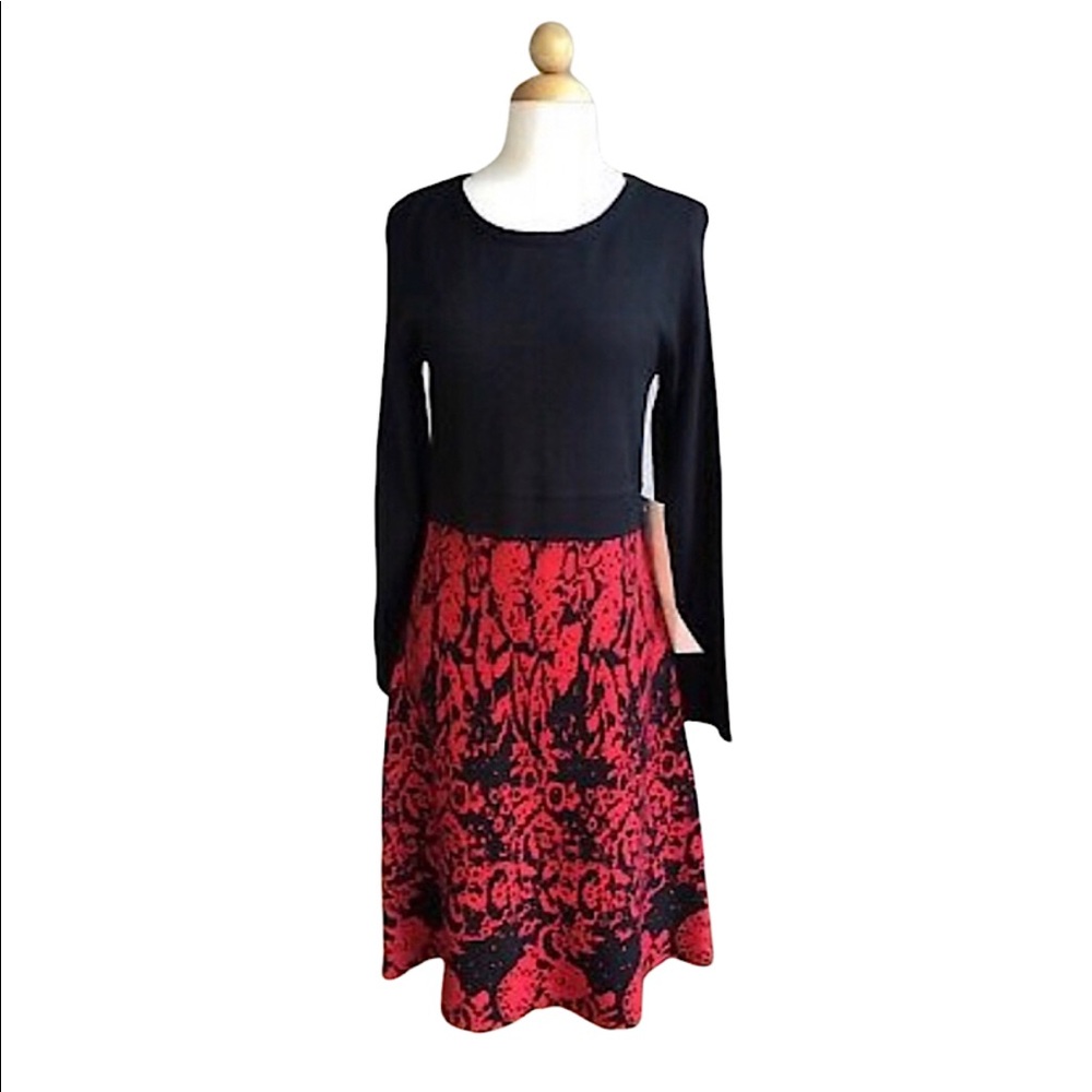 Madison Leigh Black & Red Sweater Dress in size Medium